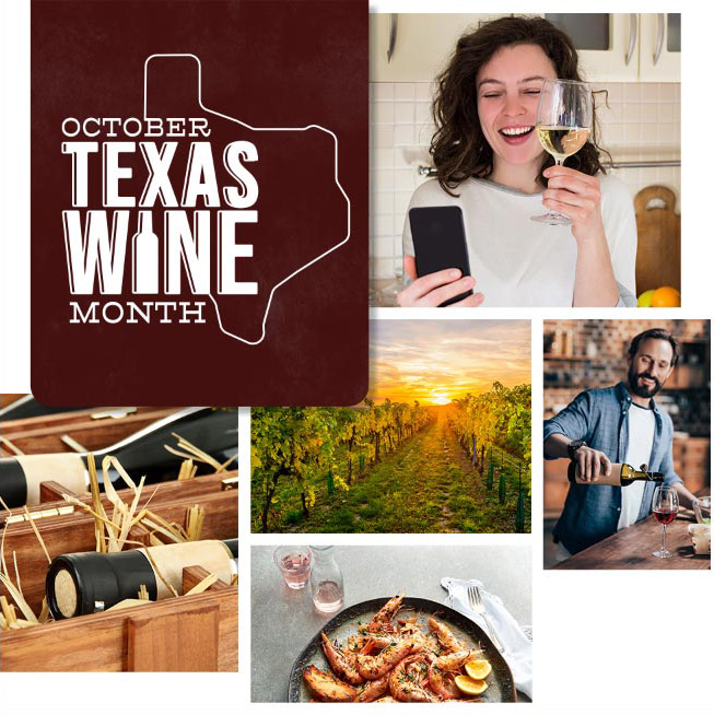 Texas Wine Month Collage